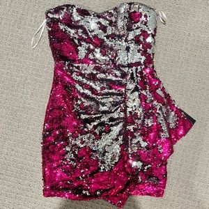 lulus reversible mini dress with tie